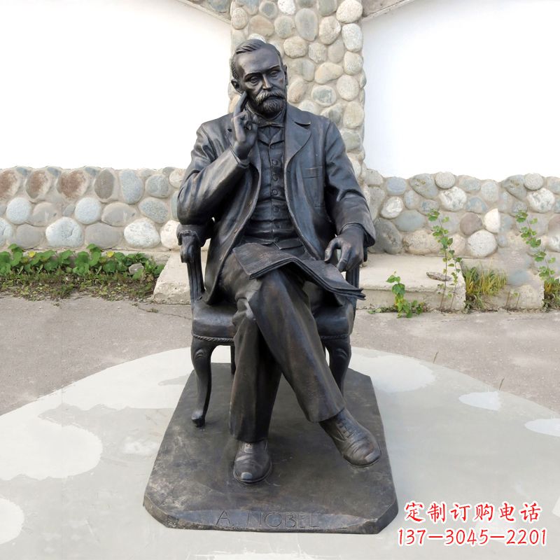 河源诺贝尔铜雕像,高级工艺演绎文化艺术