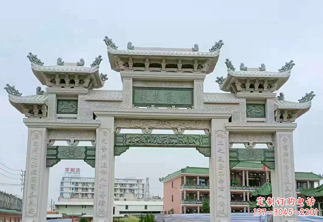 河源精美的牌楼石雕雕塑