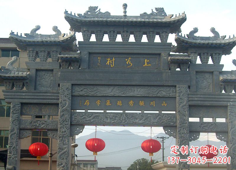 河源中领雕塑:一流牌坊石雕,定制你的风水雕塑