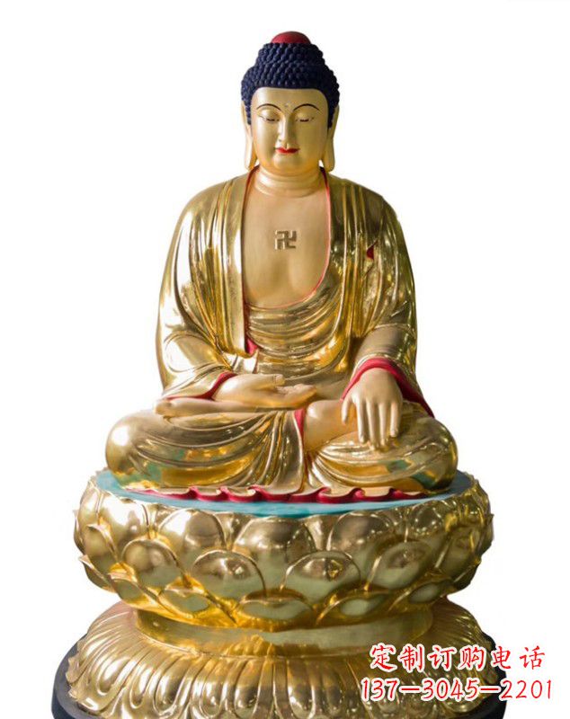 河源如来佛雕塑,神圣古朴艺术精品