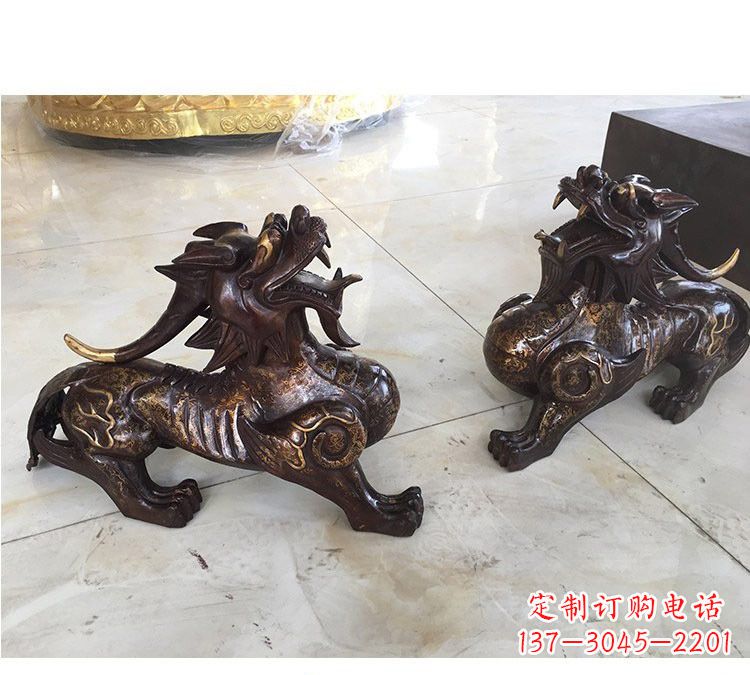 河源貔貅铜雕像
