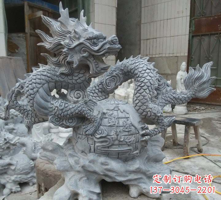 河源传统文化的艺术品——青石龙雕塑