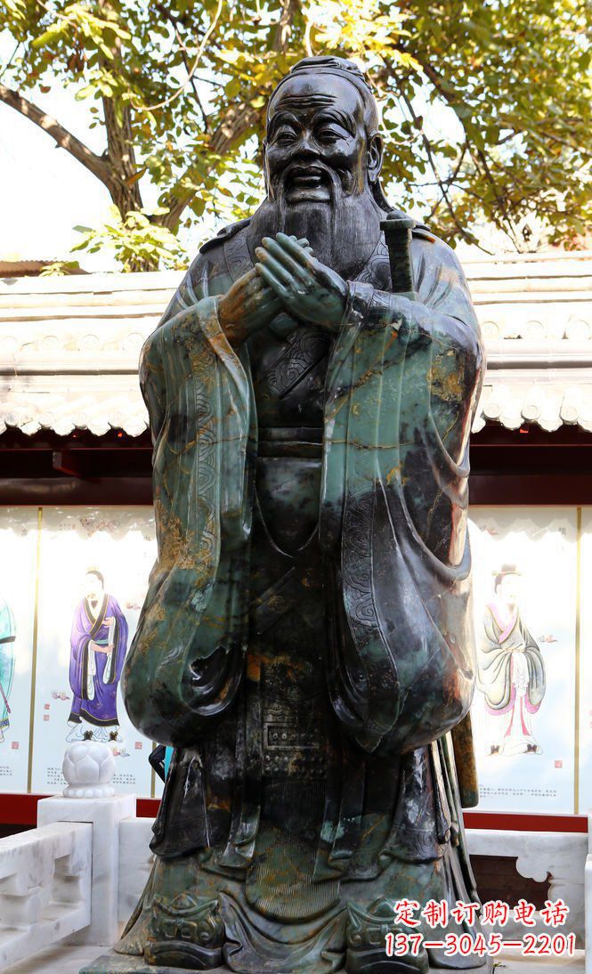 河源青铜孔子行教像，把智慧和精神传承