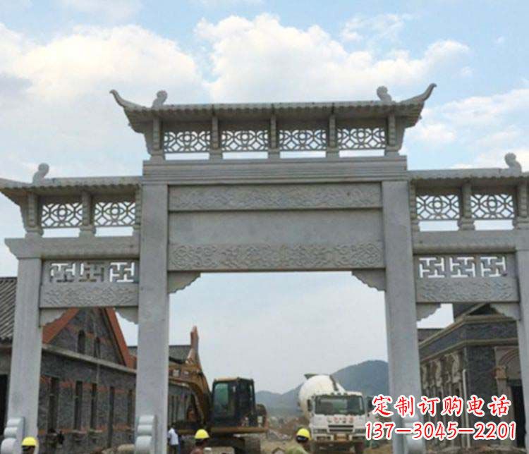 河源牌坊大理石石雕:显露美丽的古典风情