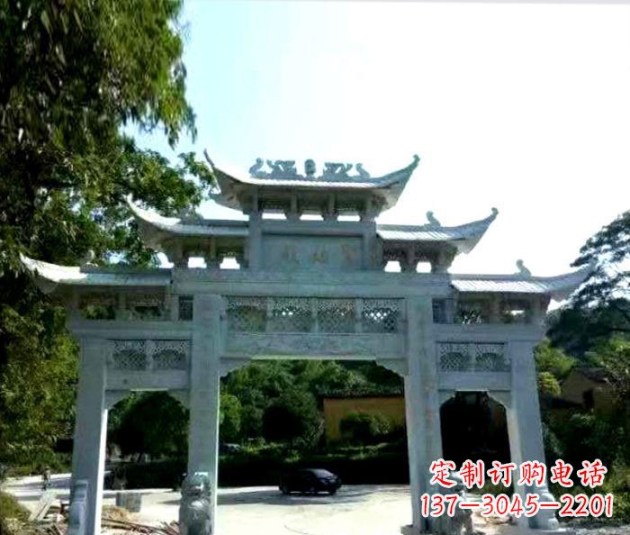 河源艺术般的精美大理石牌坊雕塑，为您的家增添高雅气质