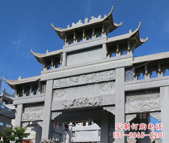 河源定制牌坊石雕,纪念无价的美好记忆