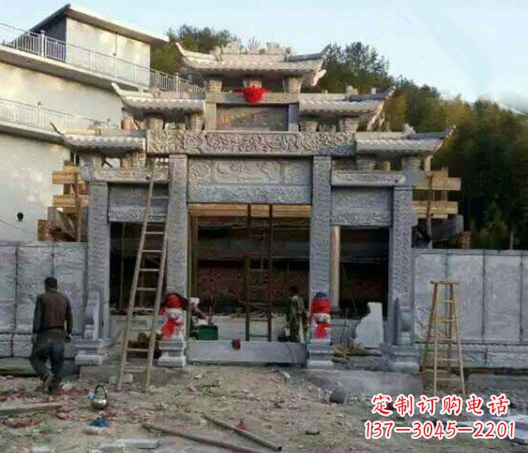 河源三门仿古石雕牌坊打造质感升级的精致建筑