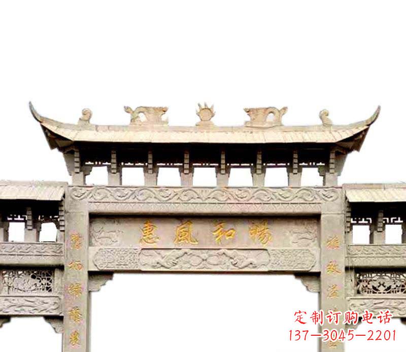 河源牌坊石雕–传承传统文化,给空间增色彩