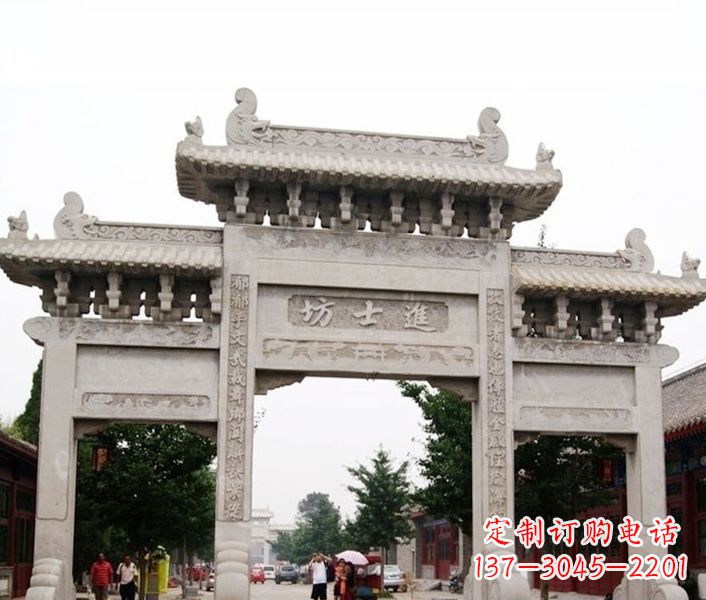 河源艺术匠心打造的石雕牌坊