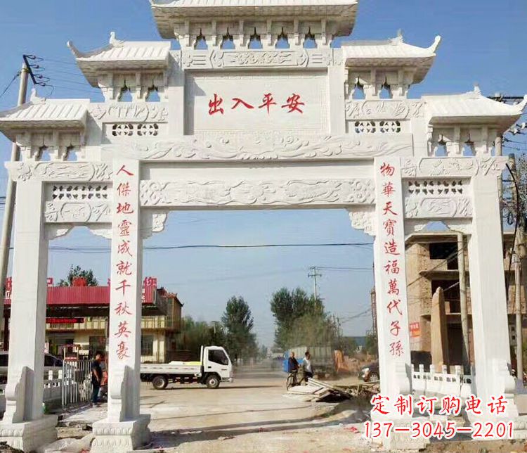 河源三门石牌坊石雕艺术