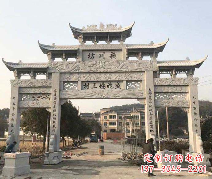 河源特色大理石牌坊雕塑
