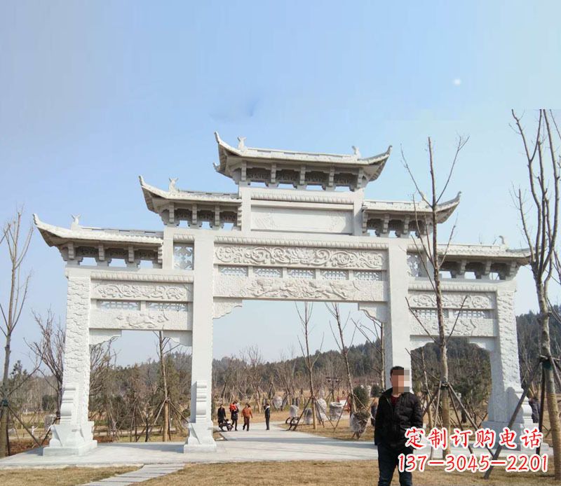 河源中领雕塑-牌坊石雕精美无比