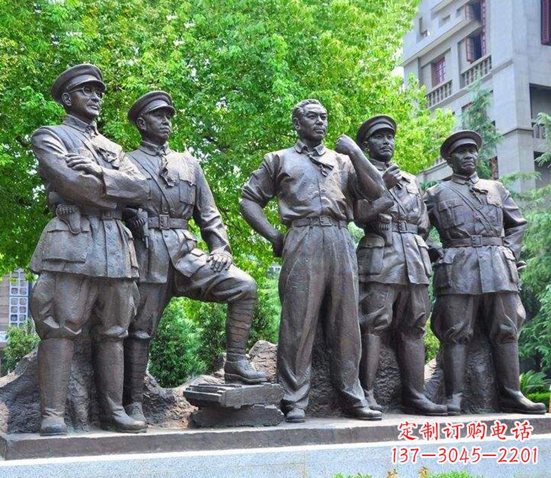 河源名人元帅铜雕,让你永久记住他们