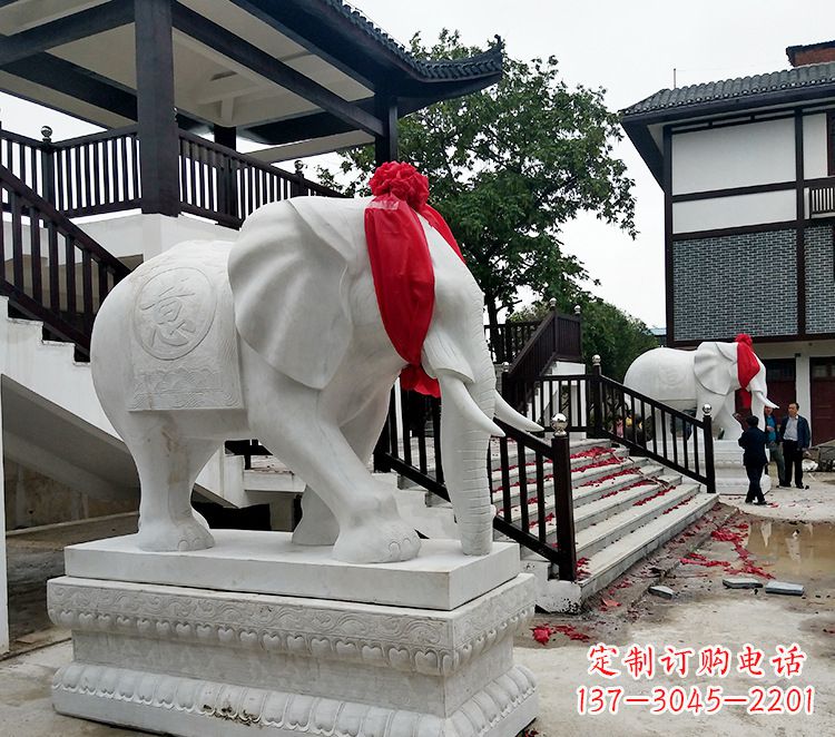 河源迎接观音祝福的精美大象观音栏杆
