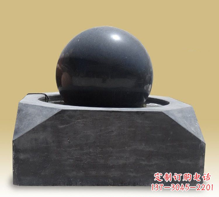 河源石雕风水球雕塑 (2)