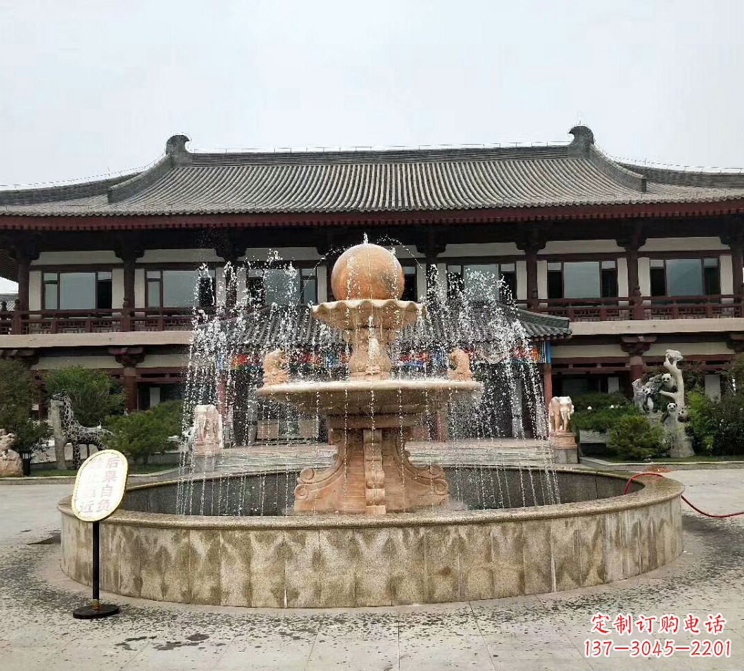 河源中领雕塑手工定制风水球雕塑