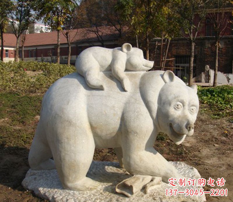 河源狗熊雕塑景观,给你一个精美园林