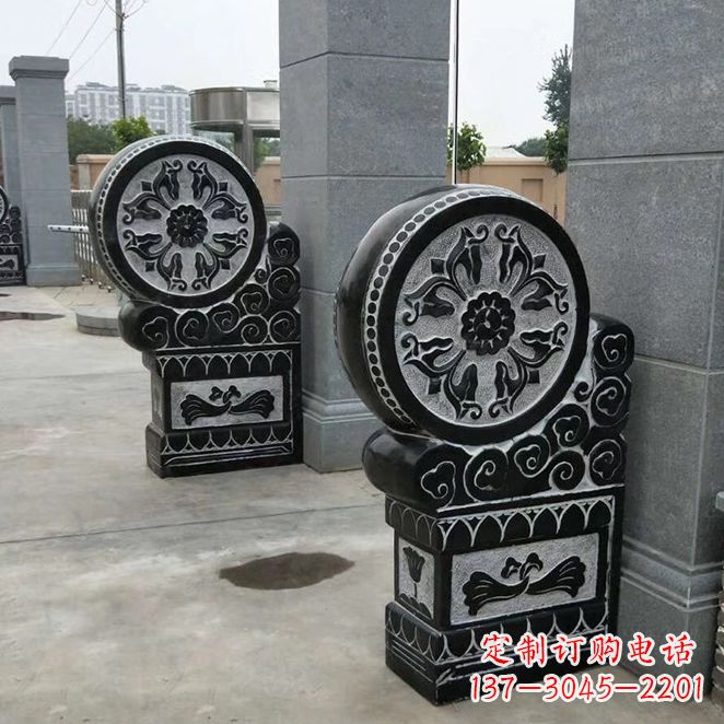 河源中领雕塑自主设计专业制作石雕门墩狮子,专…