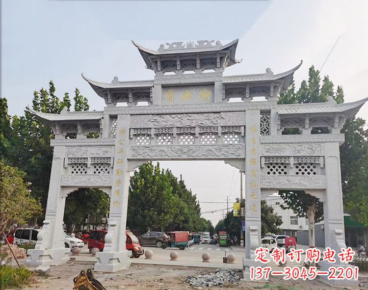 河源石雕牌坊-人物雕塑定制