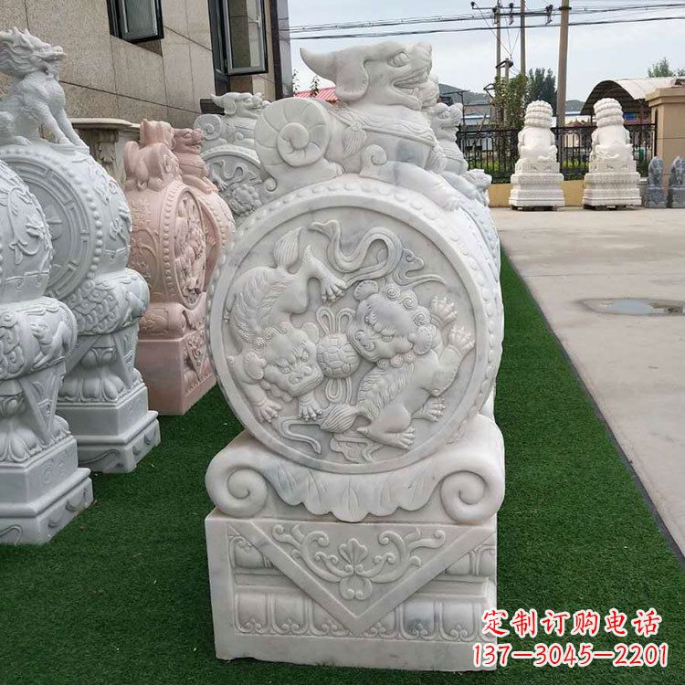 河源石雕牌坊抱鼓石,有艺术气息的雕塑定制