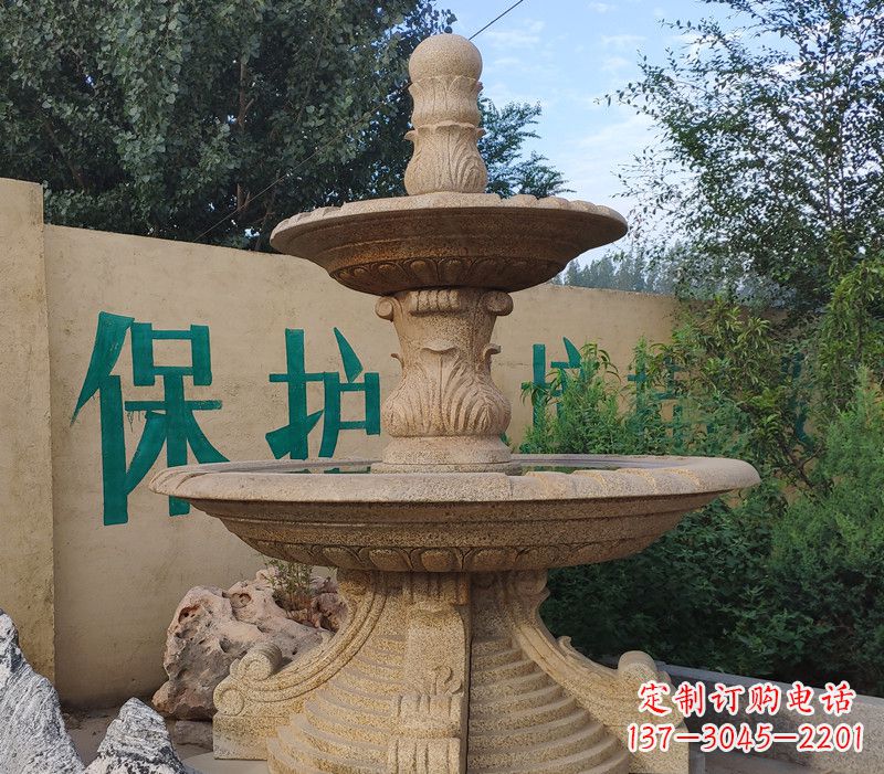 河源石雕喷泉鸿祥
