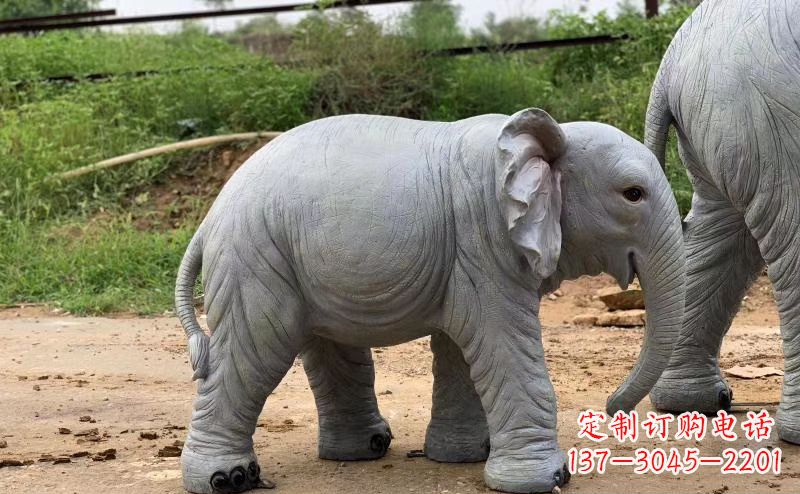 河源青石大象雕塑,典雅而又时尚
