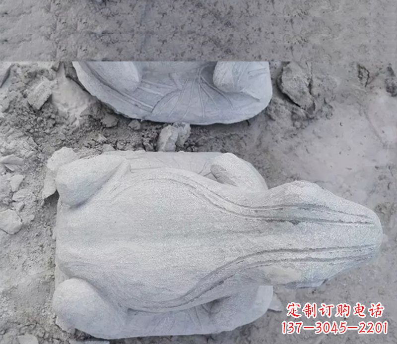 河源石雕青蛙雕塑