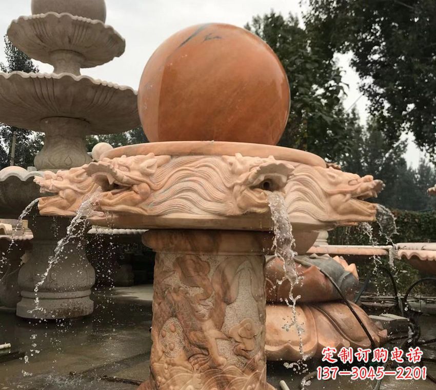 河源石雕自然流水喷泉