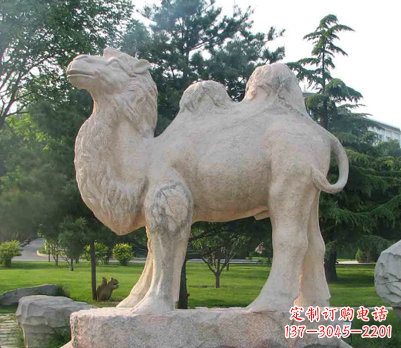 河源石头骆驼雕塑