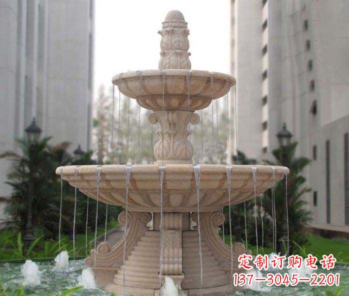 河源双层喷泉小区石雕