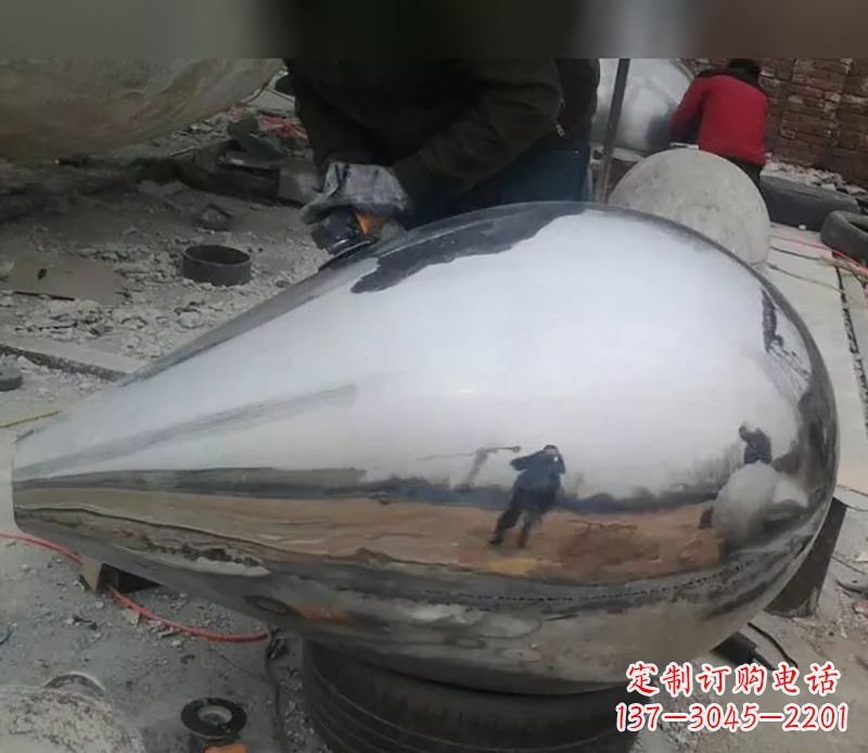 河源水滴不锈钢商场雕塑