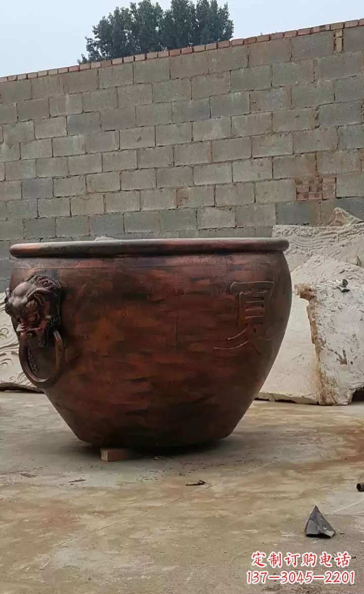 河源水缸铜雕