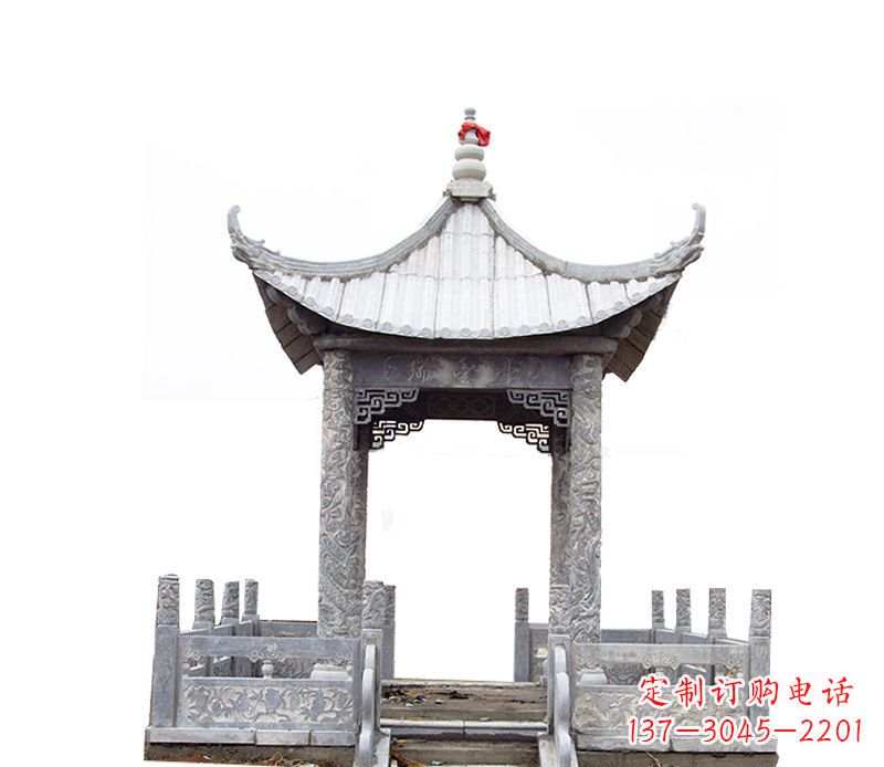 河源四角仿古石凉亭石雕