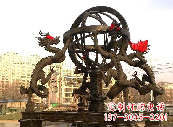 河源四龙戏珠城市景观铜雕