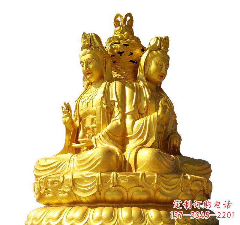 河源四面观音菩萨铜像