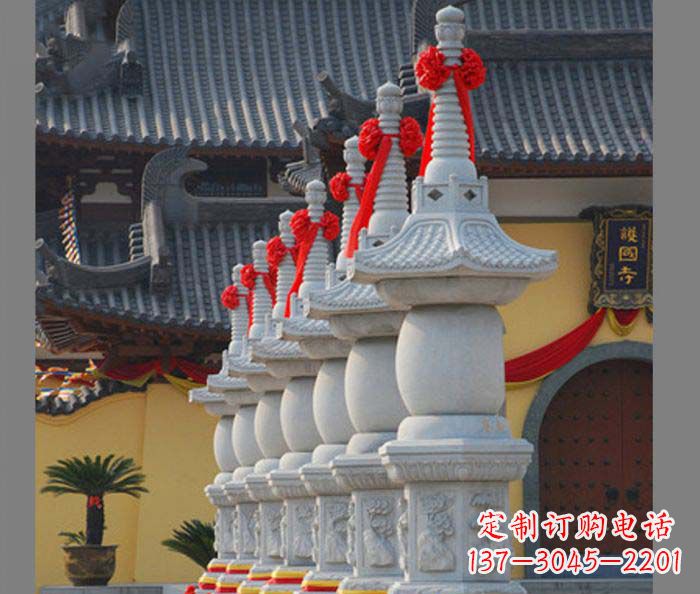 河源寺庙景观舍利塔石雕