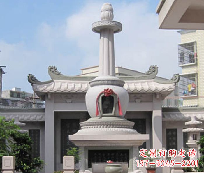 河源寺庙景观舍利塔石雕 (4)