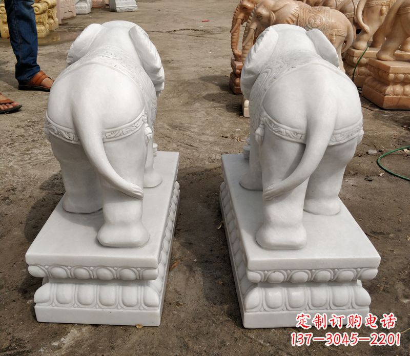 河源寺庙石雕大象