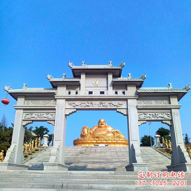 河源寺庙石雕牌坊