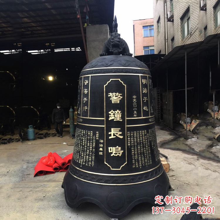 河源寺庙铜钟雕塑