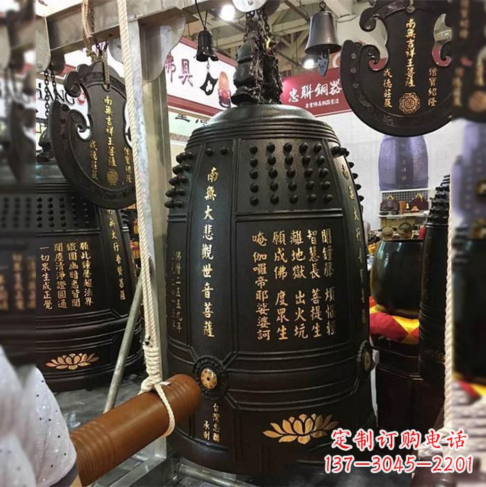 河源寺院挂钟铜雕塑