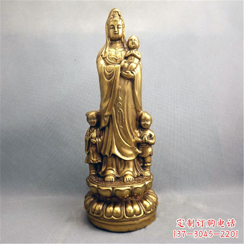 河源送子观音纯铜雕塑