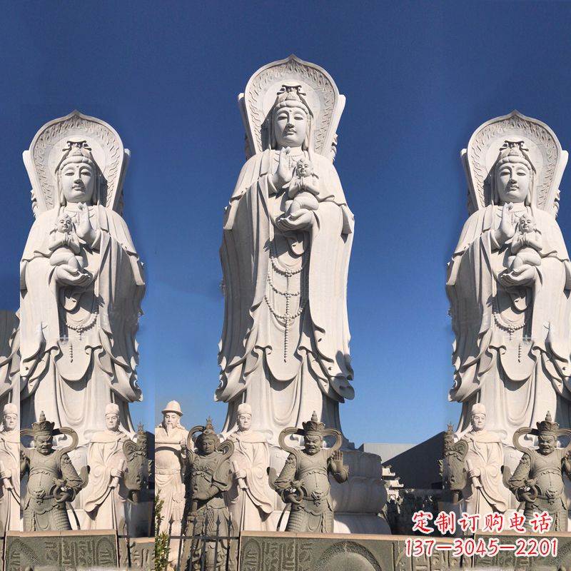 河源送子观音大型石雕塑