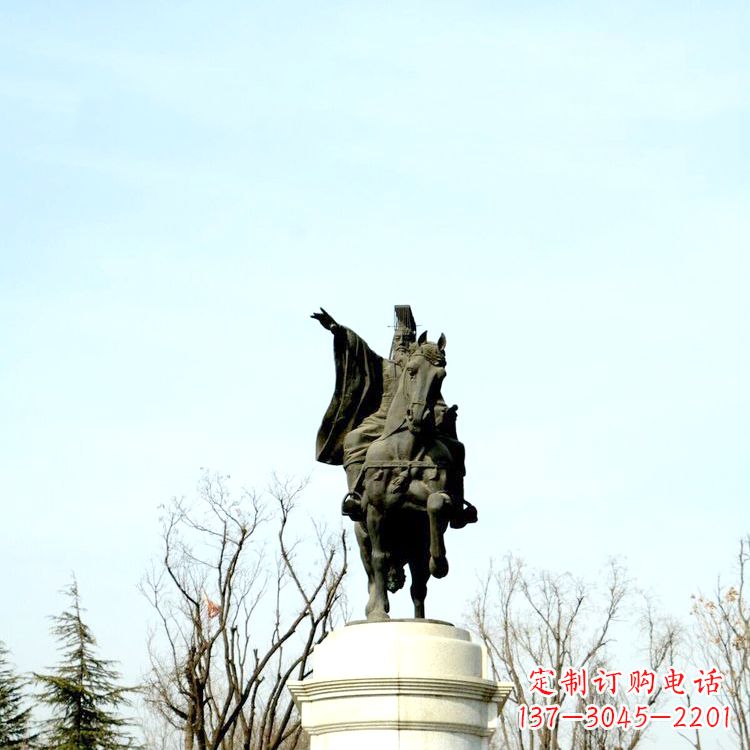 河源隋文帝杨坚铜雕塑像