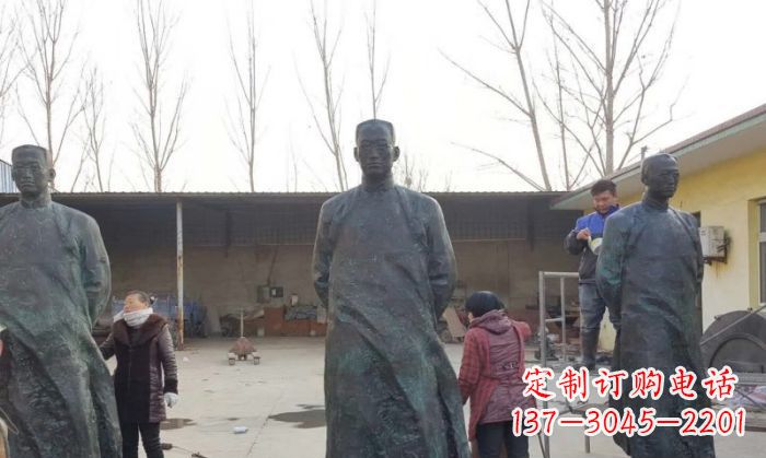 河源陶行知人物铜雕 (3)