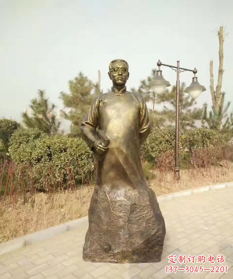 河源陶行知人物铜雕1