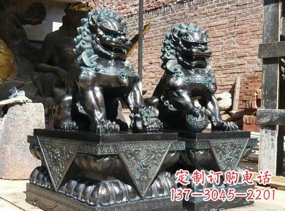 河源天安门狮子铜雕塑