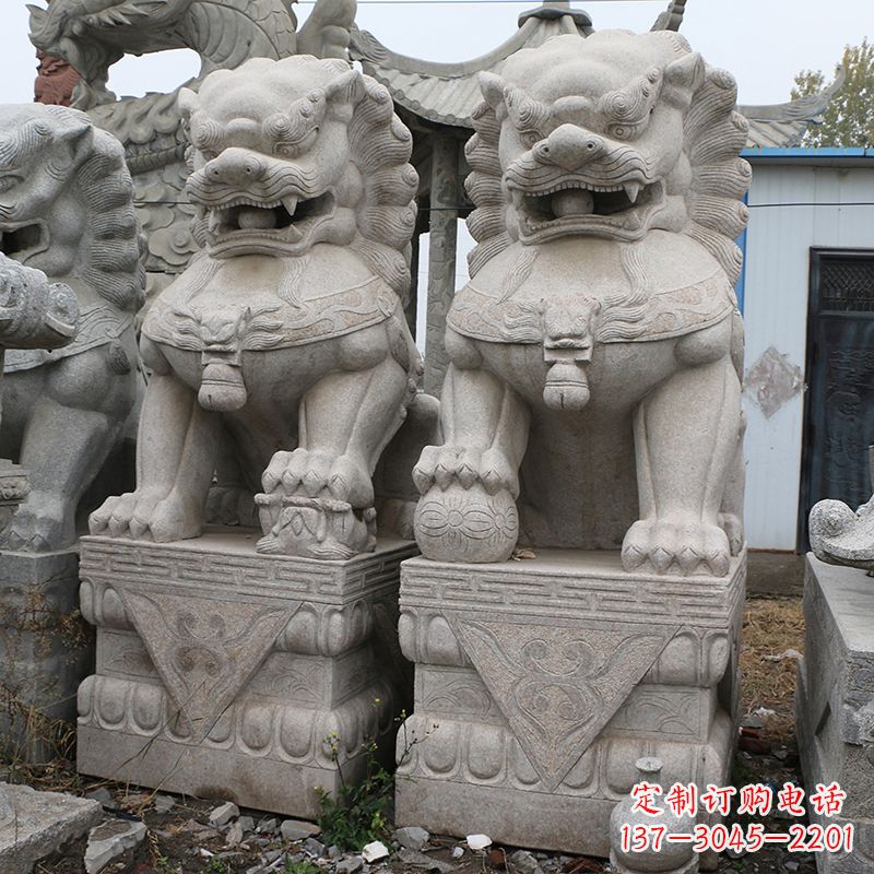 河源天安门狮子石雕塑