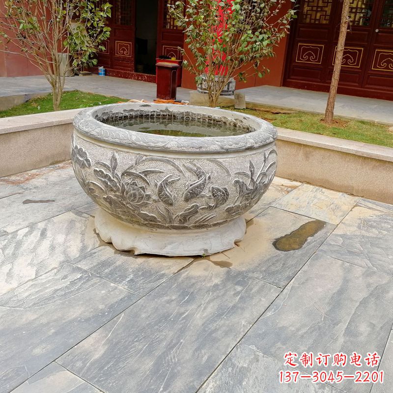 河源庭院水缸石雕