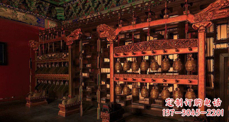 河源铜编钟古代乐器铜雕